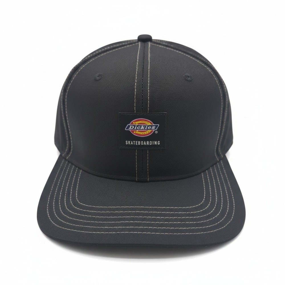 Dickies Skateboarding Black Snapback Hat Flat Brim One Size NWT